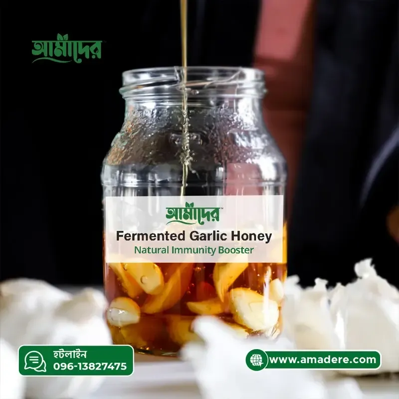 Fermented Garlic Honey Natural Boost for Immunity & Energy | Amader
