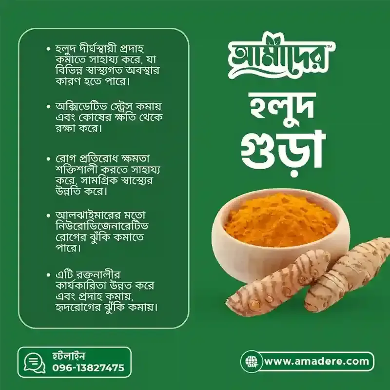 আমাদের™ হলুদ গুড়া মসলা - (Amader™ Natural Turmeric Powder)
